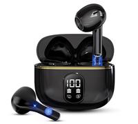 VIVIDRISE Cuffie Bluetooth Auricolari Bluetooth 5.4, Cuffie Wireless Cancellazione con 4 Microfono ENC, 48H Autonomia LED Display HiFi Stereo, Ricarica Rapida USB C, Compatibili iOS/Android, Nero