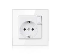 VIVIDRISE Prese Elettriche da Muro, Presa Muro, Presa Incassata con Interruttore a Parete