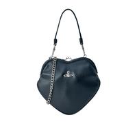 Vivienne Westwood Belle Heart Frame Grain Borsa a mano nero, pelle sintetica, donna