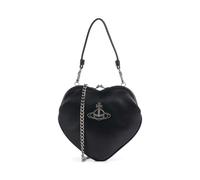 Vivienne Westwood Belle Heart Frame Re-Vegan Grain Borsa a spalla nero, pelle sintetica, donna