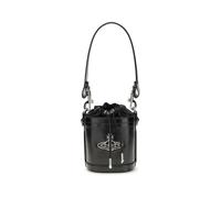 Vivienne Westwood Black Calf Leather Bos Taurus Backet Bag