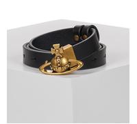 Vivienne Westwood Cintura SMALL ORB BUCKLE BELT in Nero EU S / M