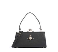 Vivienne Westwood Doll Frame Saffiano XL Borsa a mano nero, pelle sintetica, donna