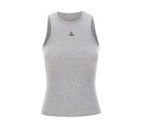 Vivienne Westwood - Embroidered Logo Sleeveless Crew Neck - - Tops - Donna - Grigio - L