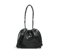 Vivienne Westwood Hilary Grain Small Borsa a secchiello nero, pelle sintetica, donna