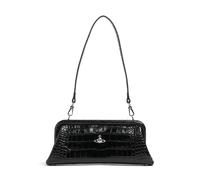 Vivienne Westwood Jane Frame Embossed Croc Borsa a spalla nero, pelle, donna