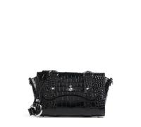 Vivienne Westwood Kimmy Embossed Croc Borsa a tracolla nero, pelle di vitello goffrata, donna