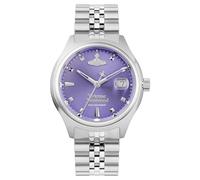 Vivienne Westwood Little Camberwell Orologio al quarzo da donna con quadrante viola da 29 mm e bracciale in acciaio inossidabile argento