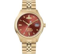Vivienne Westwood Little Camberwell - Orologio da donna al quarzo con quadrante e cinturino in acciaio inox, 29 mm, Rosso