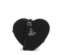 Vivienne Westwood Louise Heart Grain Borsa a tracolla nero, pelle sintetica, donna