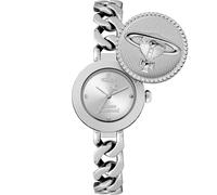Vivienne Westwood Orb Button 25.4mm Donna Quarzo, Argento, Bracciale