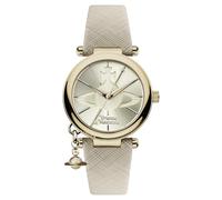 Vivienne Westwood Orb Pop Orologio con Display Analogico al Quarzo da Donna con Cinturino in Pelle e Quadrante Dorato VV006GDCM