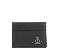 Vivienne Westwood Saffiano Porta carte di credito nero, pelle sintetica, unisex