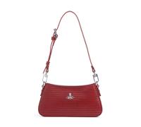 Vivienne Westwood Tasha Embossed Croc Mini Borsa a spalla rosso scuro, pelle, donna