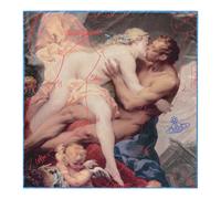 Vivienne Westwood - The Kiss Silk Logo Square Scarf - - Accessories - unisex - Multicolore - ONE SIZE