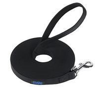 Vivifying Guinzaglio impermeabile per cani, lungo 10 m, resistente, ideale per escursioni all'aperto, allenamento, cortile, spiaggia, lago e nuoto (nero)