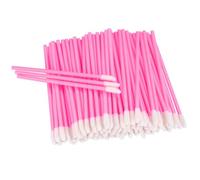 VIVIIHOO 100 Pezzi Pennello Labbra Monouso, Pennello Trucco Rossetto, Pennello Sopracciglia Kit Attrezzi di Bellezza (rosso rosa)