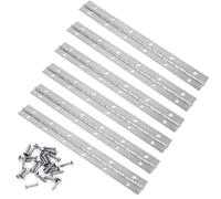 VIVIIHOO Confezione da 6 cerniere per pianoforte, in acciaio inox da 30 cm, robuste cerniere per pianoforte, porte dell'armadio e molto altro ancora. Versatile come nastro per pianoforte, nastro per