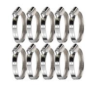 VIVIIHOO Fascette stringitubo in Acciaio Inox 10 Pezzi 32-50 mm Fascetta stringitubo Extra Robusta Fascetta a Norma DIN 3017 Fascetta Metallica per Giardino, Piscina, Lavatrice