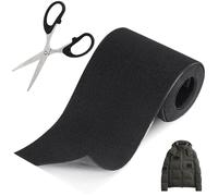 VIVIIHOO Flick e Toppe Autoadesive 10x200cm - Nastri Tessili in Nylon Nero, Perfezione per Riparazioni su Tessuti, Divani, Sedili Auto, Tende e Abbigliamento, 200m di Lunghezza per 10cm di Larghezza