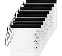 VIVIIHOO Pack de 5 Bolsas Transparentes de 1 Litro, Bolsas de Líquidos para Equipaje de Mano Aprobadas por TSA, Impermeables, Accesorios de Viaje (Negro)