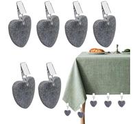 VIVIIHOO Pesi per tovaglie Pesanti | 6 Pezzi | Set di Pesi per tovaglie Appendiabiti per tovaglie Pesanti per tovaglie Pesanti per Esterni Pesi per tovaglie in Marmo Grigio (1, Heart)