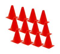 VIVIIHOO Set di 12 piloni per bambini, coni di marcatura per calcio, 19 cm, grandi per sport, equitazione e allenamento del cane, coni multifunzionali, robusti piloni di colore rosso