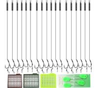 VIVIIHOO Set di 18 ami per la Pesca alla Carpa, boilie rig con boilie Stopper - Ideale per la Pesca alla Carpa in Laghi e canali