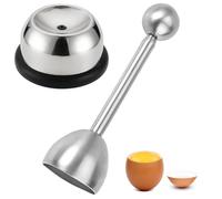 VIVIIHOO Set di apriscatole e Fora-Uova in Acciaio Inossidabile - 2 Pezzi Fora-Uova, rompi-Guscio-Uovo, Topper-Uovo - utensile da Cucina per Cucina, Bar - Durevole e Versatile
