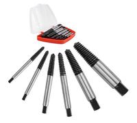 VIVIIHOO Set di estrattori per viti professionali, 6 pezzi per estrattore sinistro per viti e tubi danneggiati, con cassetta degli attrezzi, set di estrattori per riparazioni rapide