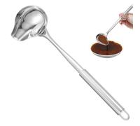 VIVIIHOO Set di mestoli da sugo in Acciaio Inox, 2 Pezzi di mestoli da zuppa con beccuccio e Foro per Appendere, mestoli da sugo da 30 cm per Salse, sughi e condimenti