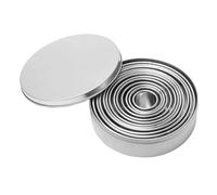VIVIIHOO Set Rotondo di Biscotti tagliabiscotti, 12 Pezzi di Biscotti in Acciaio Inossidabile con Foro-Perfetto per Gli Amanti dei Biscotti,del Pan di Zenzero e delle Ciambelle