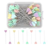 VIVIIHOO Spilli da cucito - 200 pezzi a forma di cuore in multicolore per quilting, patchwork, fai da te cucito con scatola