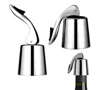 VIVIIHOO Tappi per Bottiglie Set Universale di 2-Tappo da Vino in Acciaio Inossidabile con Silicone per Spumante e Bottiglie di Vino-Mantiene Il Vino Fresco e frizzante-Perfetto per Amanti del