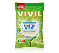 VIVIL Lime menta con vitamina C, 1 bustina, caramelle al sapore di lime, senza zucchero e vegano, 1 x 120 g