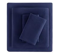 Viviland Set di lenzuola per letto queen size, in morbido pile polare, lenzuola in flanella invernale extra calde, con tasca profonda, colore: blu navy, per letto queen size