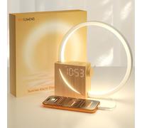 Vivilumens Sunrise Sveglia con macchina sonora - Luce notturna - Sveglia progressiva - Orologio digitale con intensità variabile - 10 suoni di sonno bianco - Snooze - Doppio orologio per adulti che