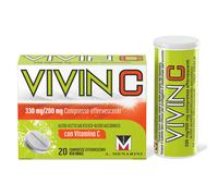Vivin C contro primi sintomi influenzali e raffreddore 20 compresse effervescenti, con Vit C