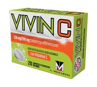 Vivin C contro Primi Sintomi Influenzali e Raffreddore con Vit C, 20 Compresse Effervescenti