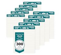 ViVin Lavagna adesiva a righe, 63 x 76 cm, per insegnanti e studenti, grande carta autoadesiva per cavalletto, grafico ad ancora per insegnanti, 30 fogli/blocco, 10 blocchetti per confezione