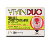 VivinDuo Febbre e Congestione Nasale 500mg/60mg 10 Buste