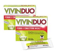 VivinDuo Febbre e Congestione Nasale, con Paracetamolo, 10 Bustine 2x1