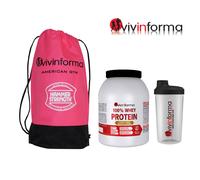 Vivinforma - Proteine siero del latte 100% WHEY + Shaker 700 ml + Sacca palestra