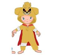 viving - Costume da cane Mike Exe Kigurimi con suono per bambini 3-4 anni (1)