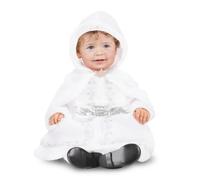 viving - Costume Monada Bianco Natale Abito con Sottogonna E Spallacci con Cappu