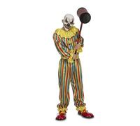 viving- Costume Prank Clown Scimmia, Cintura E Maschera Taglia XXXL, Strisce, Multicolore, 1