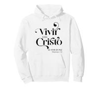 Vivir con Cristo es Vivir en Paz Felpa con Cappuccio