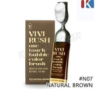 VIVIRUSH One Touch Bubble Color Brush #N07 Natural Brown Easy Self Hair Dye N...