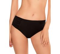 Vivisence 3002 Slip del Bikini Classico Liscio Monocolorato Uniforme A Vita Alta, Nero,52