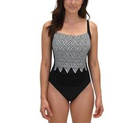 VIVISENCE 3109 Parte Superiore del Bikini, Nero-Bianco, 5C Donna